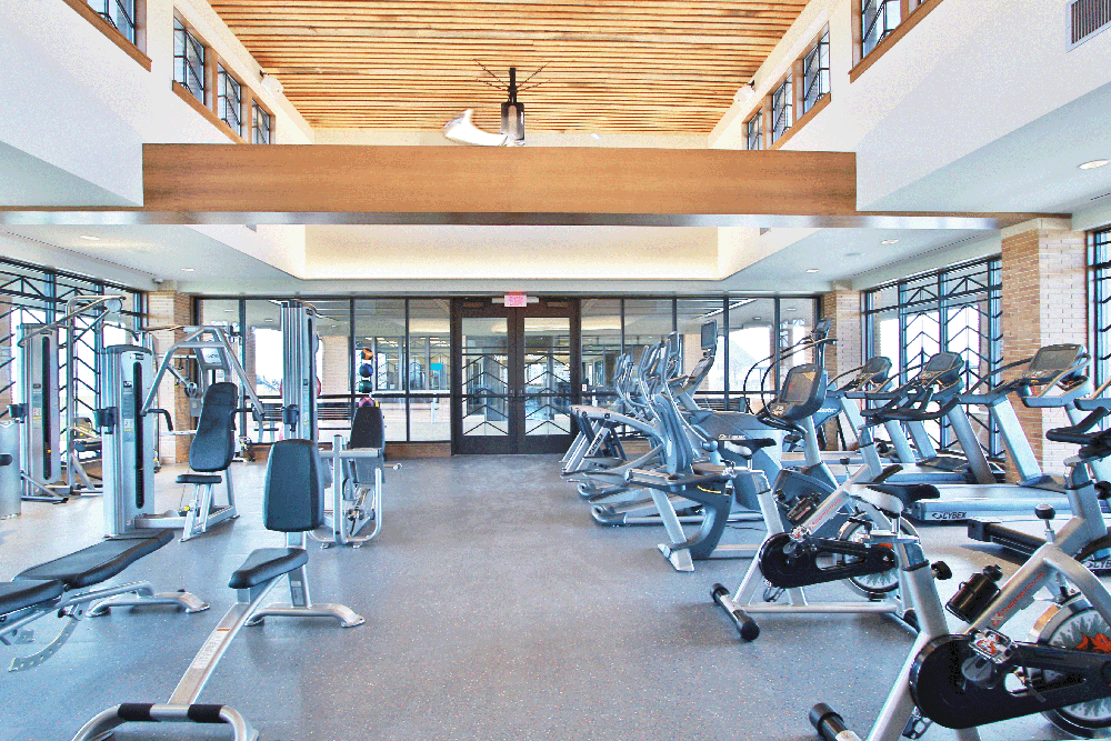 state-of-the-art fitness center with exercise equipment